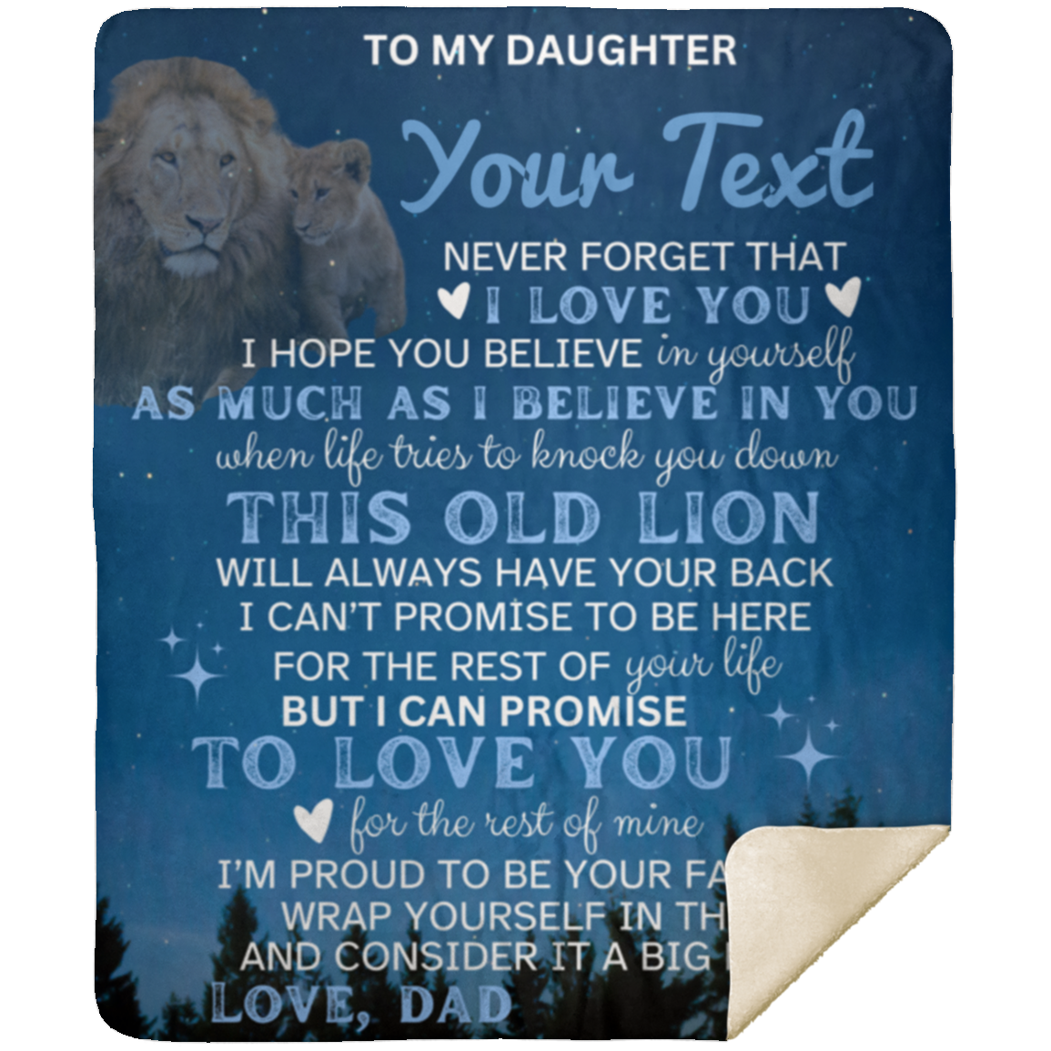 To My Daughter From Dad | I Love You Personalized Blanket