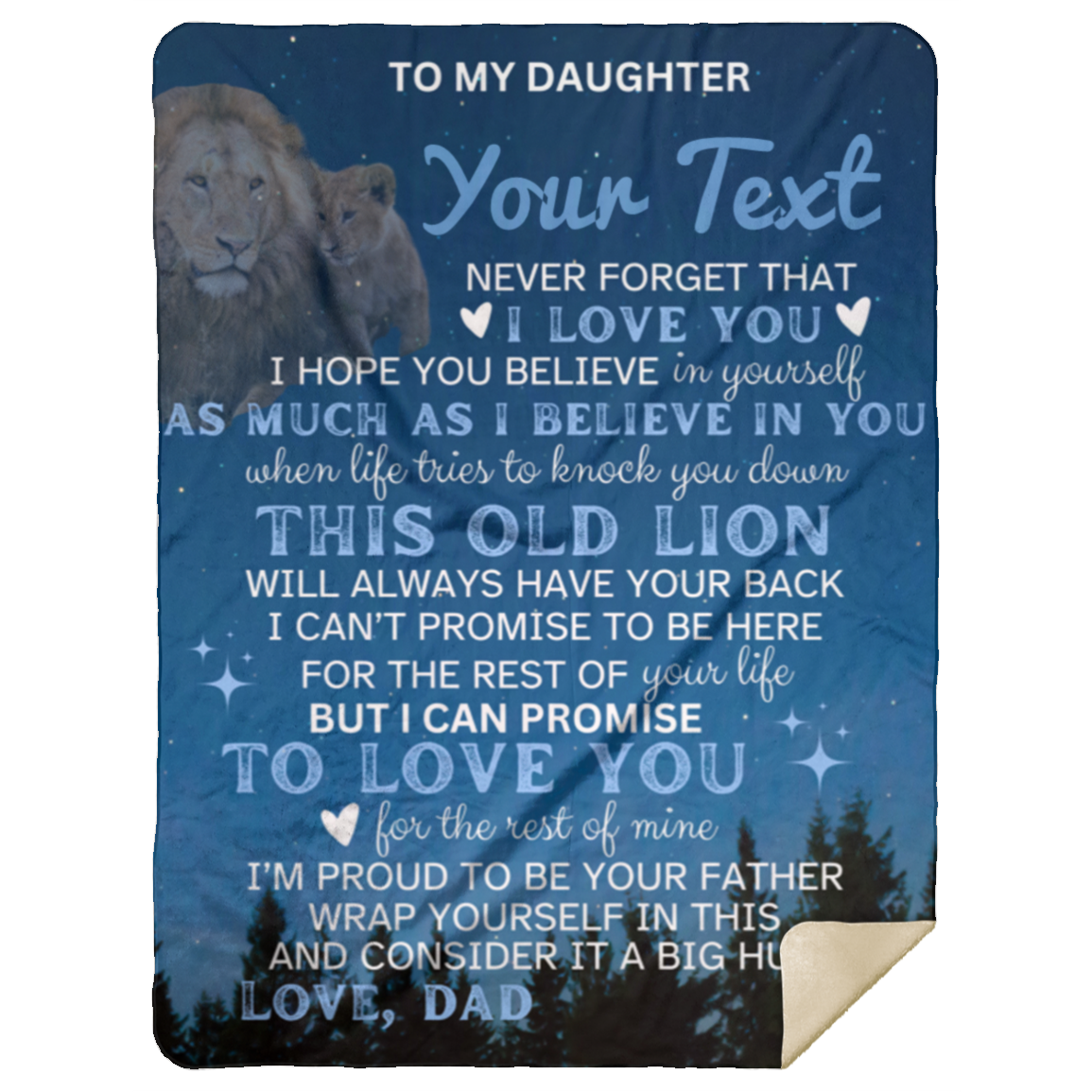 To My Daughter From Dad | I Love You Personalized Blanket