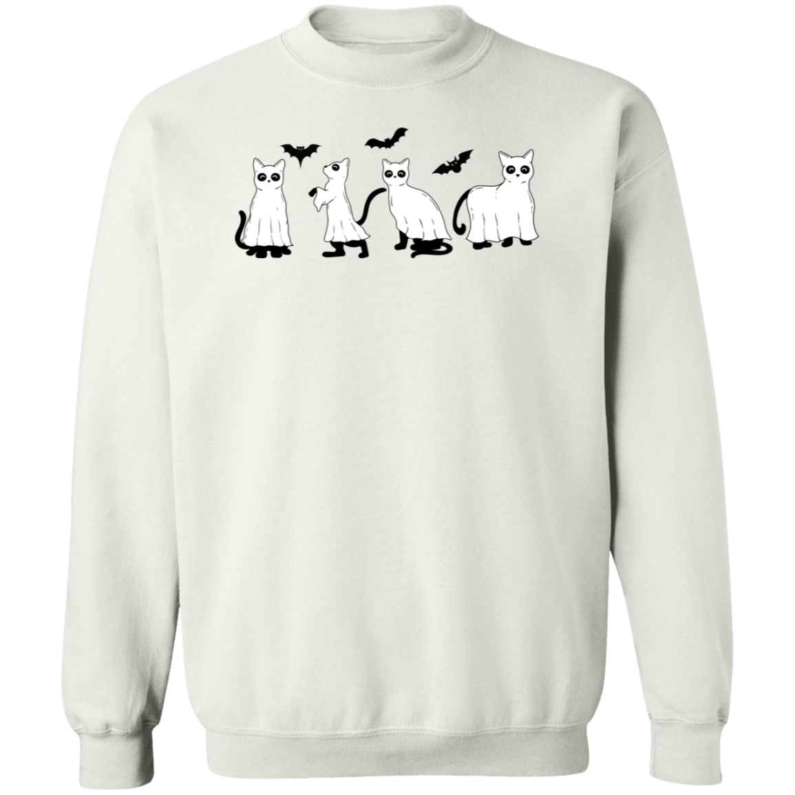 Whiskered Whispers: Premium Cat Ghost Halloween Shirt