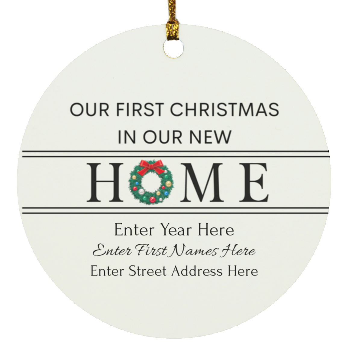 Our First Home Personalized Ornament