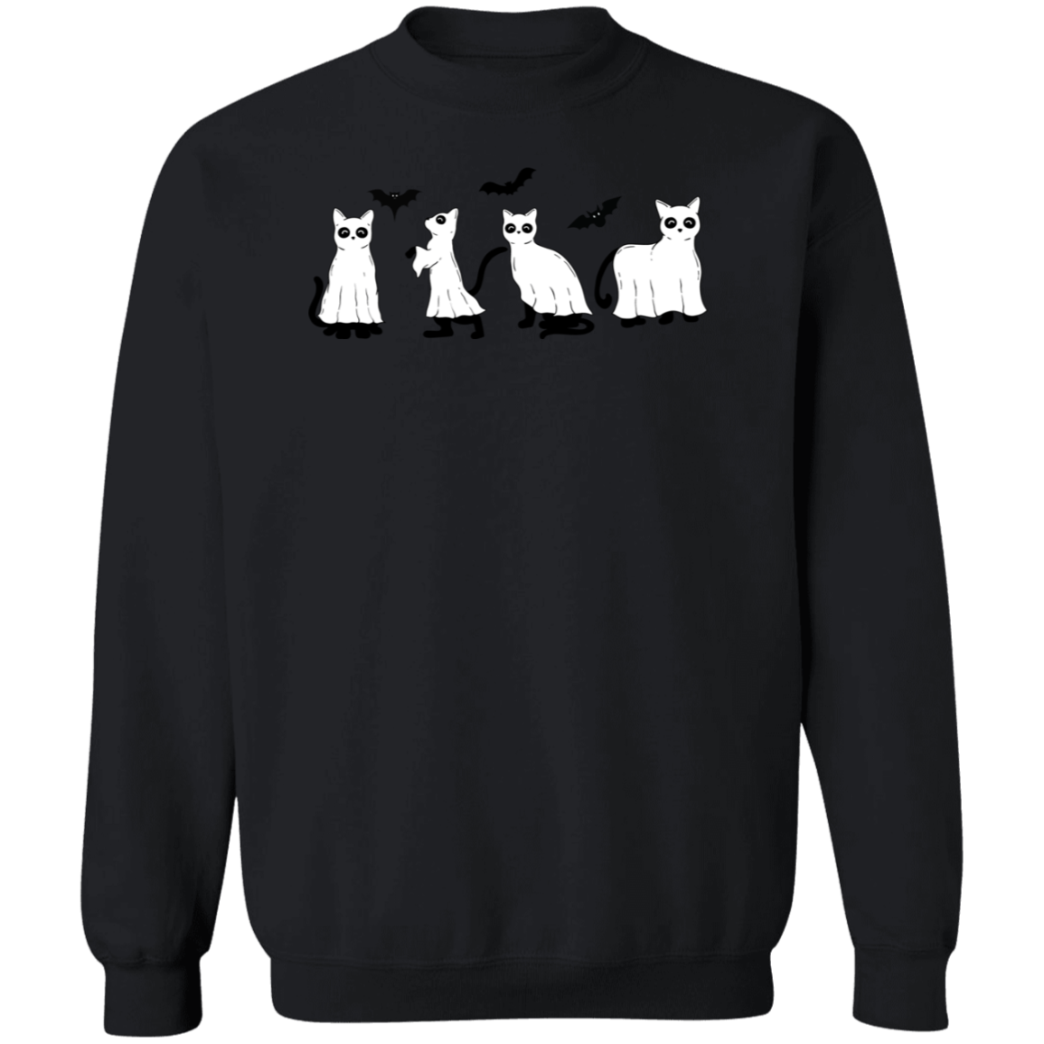 Whiskered Whispers: Premium Cat Ghost Halloween Shirt