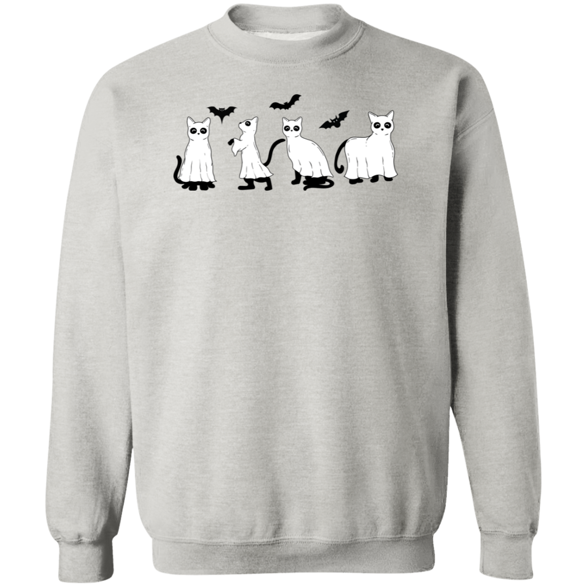Whiskered Whispers: Premium Cat Ghost Halloween Shirt
