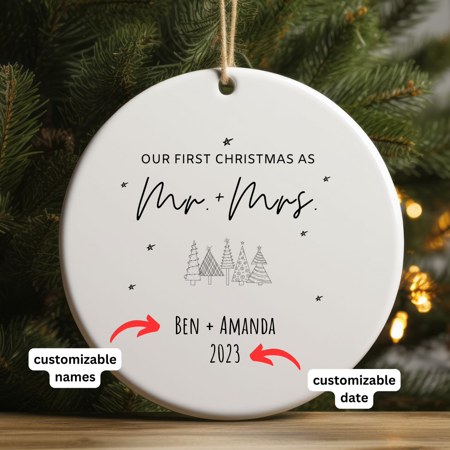 Our First Christmas Personalized Ornament