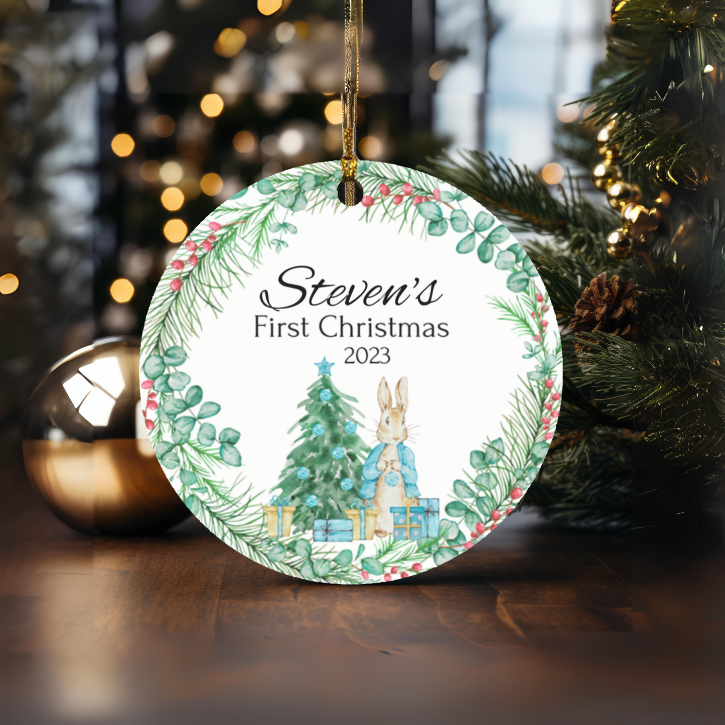 Baby's First Christmas Personalized Ornament
