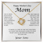 Happy Mother's Day Mom - Grateful Love Knot Necklace