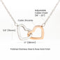 To My Granddaughter | I Cherish You Interlocking Heart Necklace