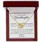 To My Granddaughter | I Cherish You Interlocking Heart Necklace