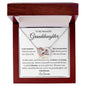 To My Granddaughter | I Cherish You Interlocking Heart Necklace