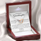 To My Granddaughter | I Cherish You Interlocking Heart Necklace