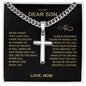 To My Son | Beautiful Chapters Cuban Chain Artisan Cross Necklace