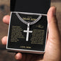 To My Son | Beautiful Chapters Cuban Chain Artisan Cross Necklace