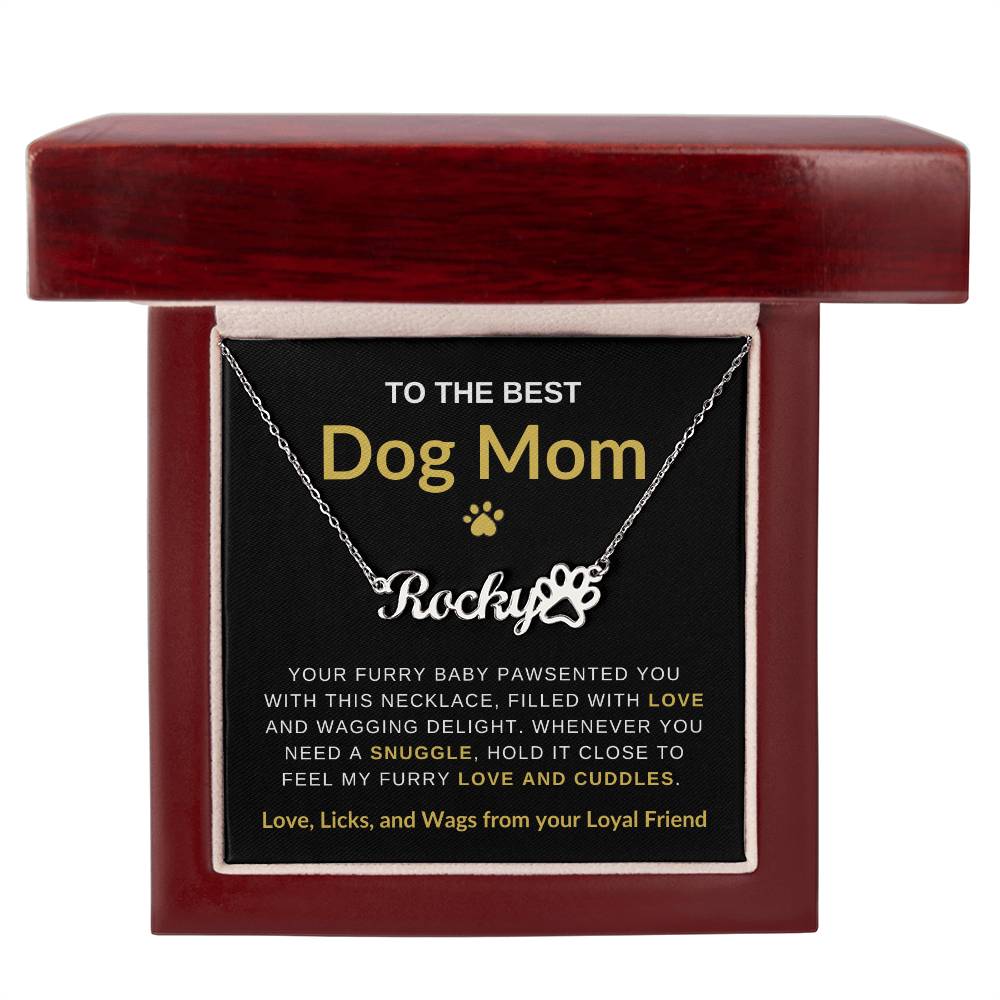 To The Best Dog Mom | Forever Close Personalized Pet Paw Necklace