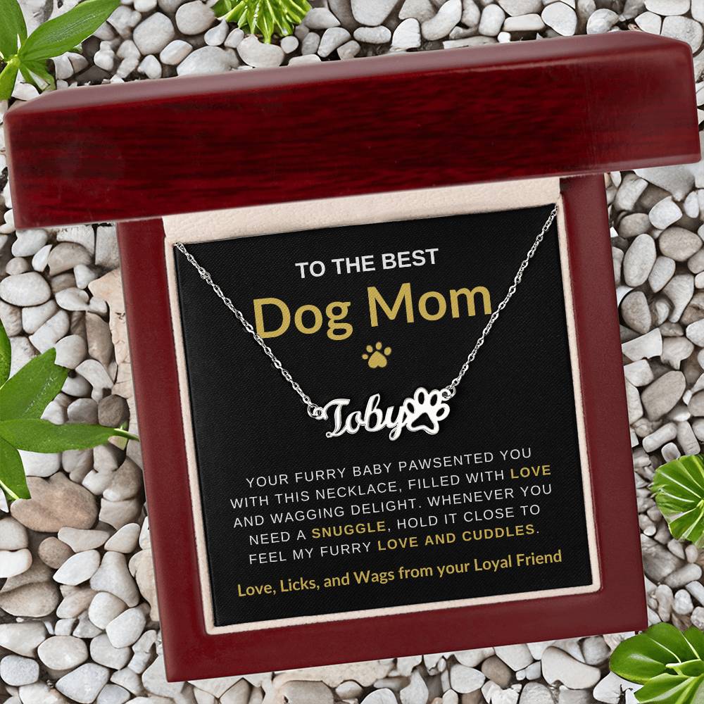 To The Best Dog Mom | Forever Close Personalized Pet Paw Necklace