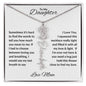 To My Daughter | Custom Birth Flower Name Necklace