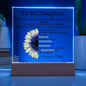 To My Daughter Sunflower Acrylic Plaque