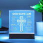 God Says I Am Bible Verse Acrylic Plaque