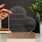 To My Son | Never Forget From Dad Acrylic LED Plaque
