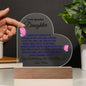 To My Beautiful Daughter | Heart LED Acrylic Plaque