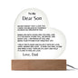 To My Son | Never Forget From Dad Acrylic LED Plaque