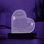 To My Beautiful Daughter | Heart LED Acrylic Plaque