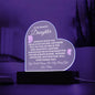To My Beautiful Daughter | My Baby Girl LED Heart Acrylic Plaque