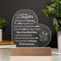 To My Daughter | Your Way Back Home LED Acrylic Plaque