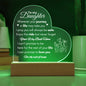 To My Daughter | Your Way Back Home LED Acrylic Plaque