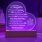 To My Daughter | Your Way Back Home LED Acrylic Plaque