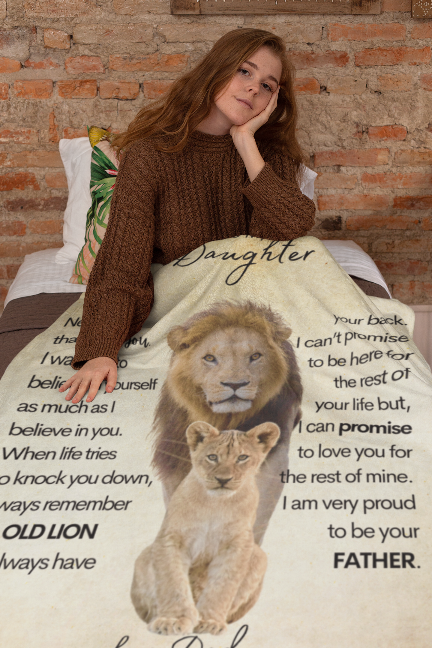 To My Daughter From Dad | This Old Lion Blanket