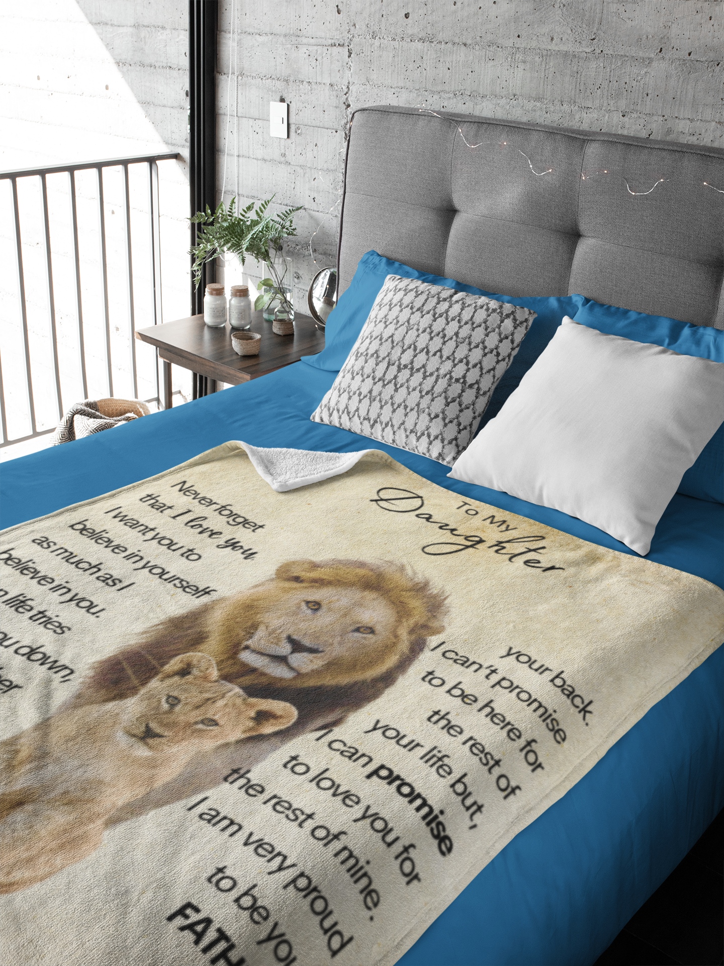 To My Daughter From Dad | This Old Lion Blanket