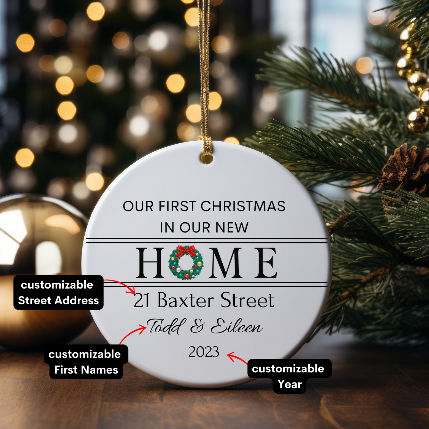 Our First Home Personalized Ornament