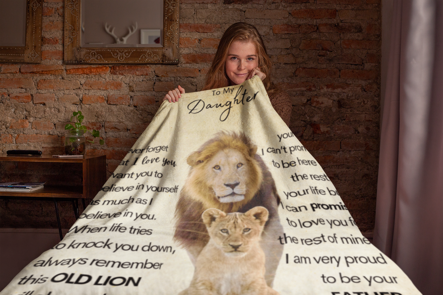To My Daughter From Dad | This Old Lion Blanket
