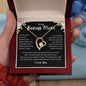 To My Bonus Mom | I Love You Forever Love Necklace