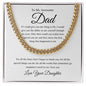 To My Awesome Dad | I Love You From Daughter Cuban Link Chain