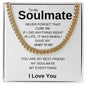 To My Soulmate | My Heart Cuban Link Chain
