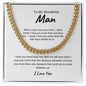 To My Wonderful Man | I Love You Cuban Link Chain
