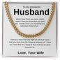 To My Wonderful Husband | I Love You Cuban Link Chain