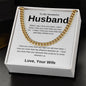 To My Wonderful Husband | I Love You Cuban Link Chain