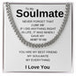 To My Soulmate | My Heart Cuban Link Chain