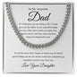 To My Awesome Dad | I Love You From Daughter Cuban Link Chain