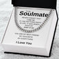 To My Soulmate | My Heart Cuban Link Chain