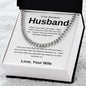 To My Wonderful Husband | I Love You Cuban Link Chain
