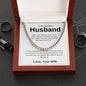 To My Wonderful Husband | I Love You Cuban Link Chain