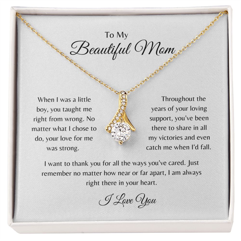 To My Beautiful Mom | Thank You Alluring Beauty Necklace From Son