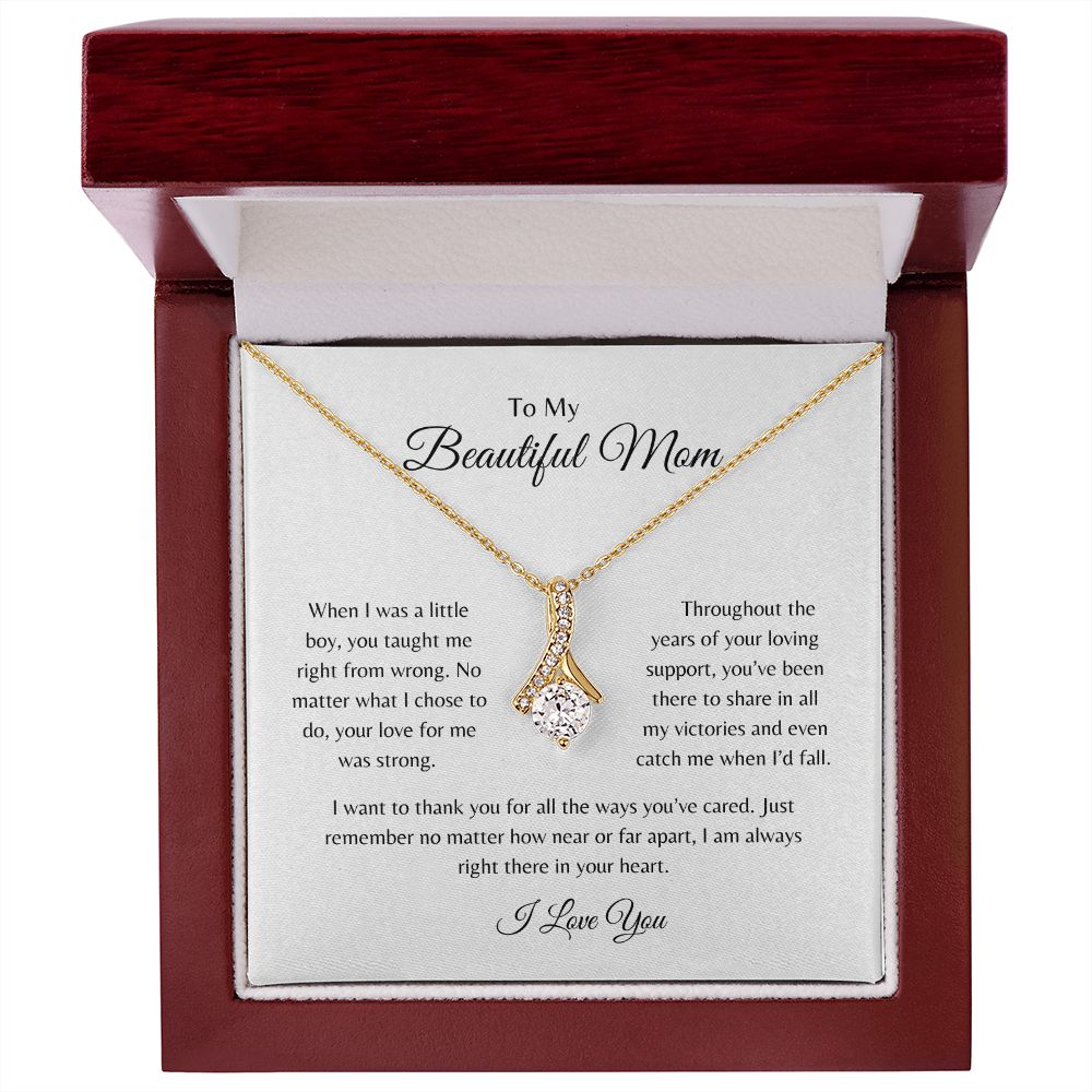 To My Beautiful Mom | Thank You Alluring Beauty Necklace From Son