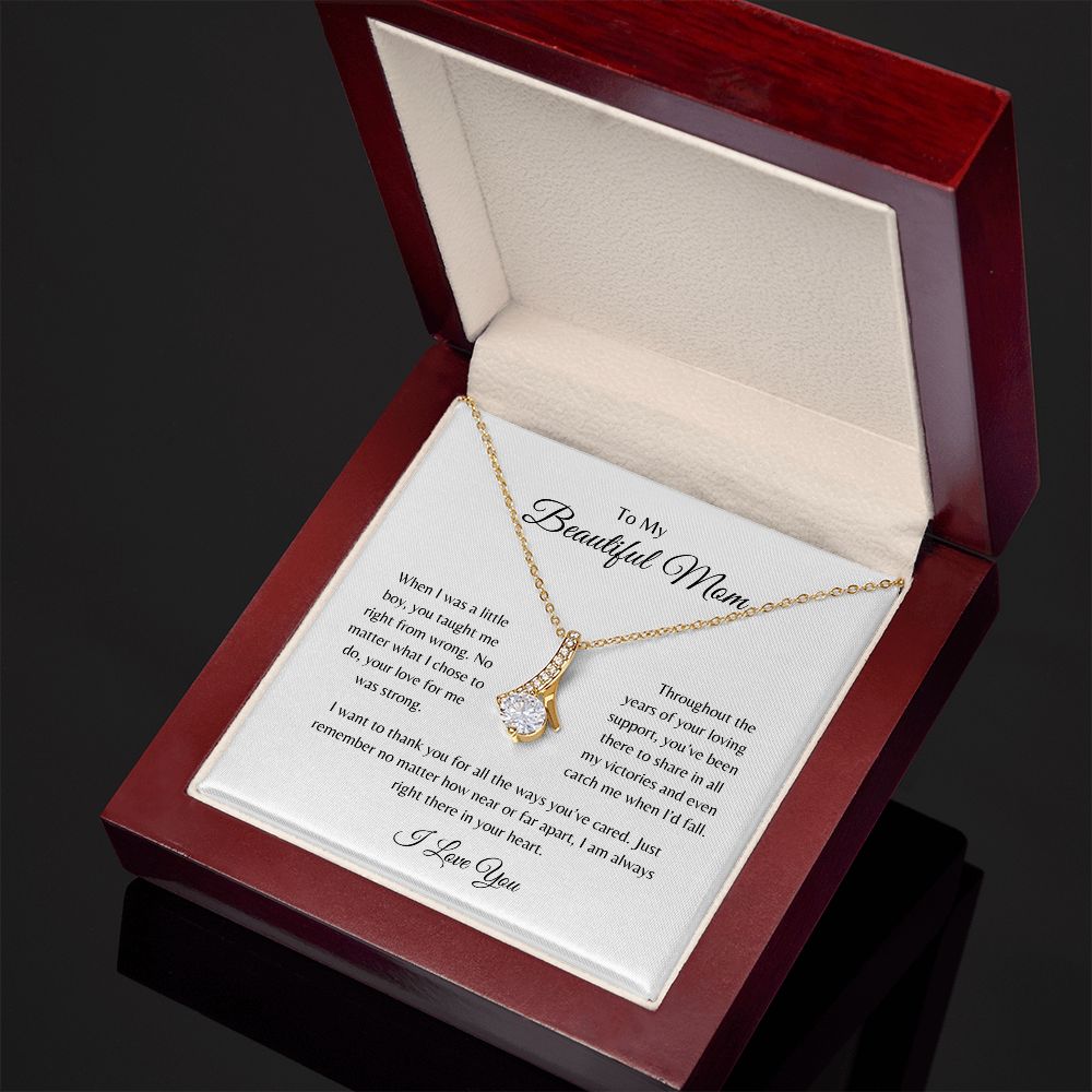 To My Beautiful Mom | Thank You Alluring Beauty Necklace From Son