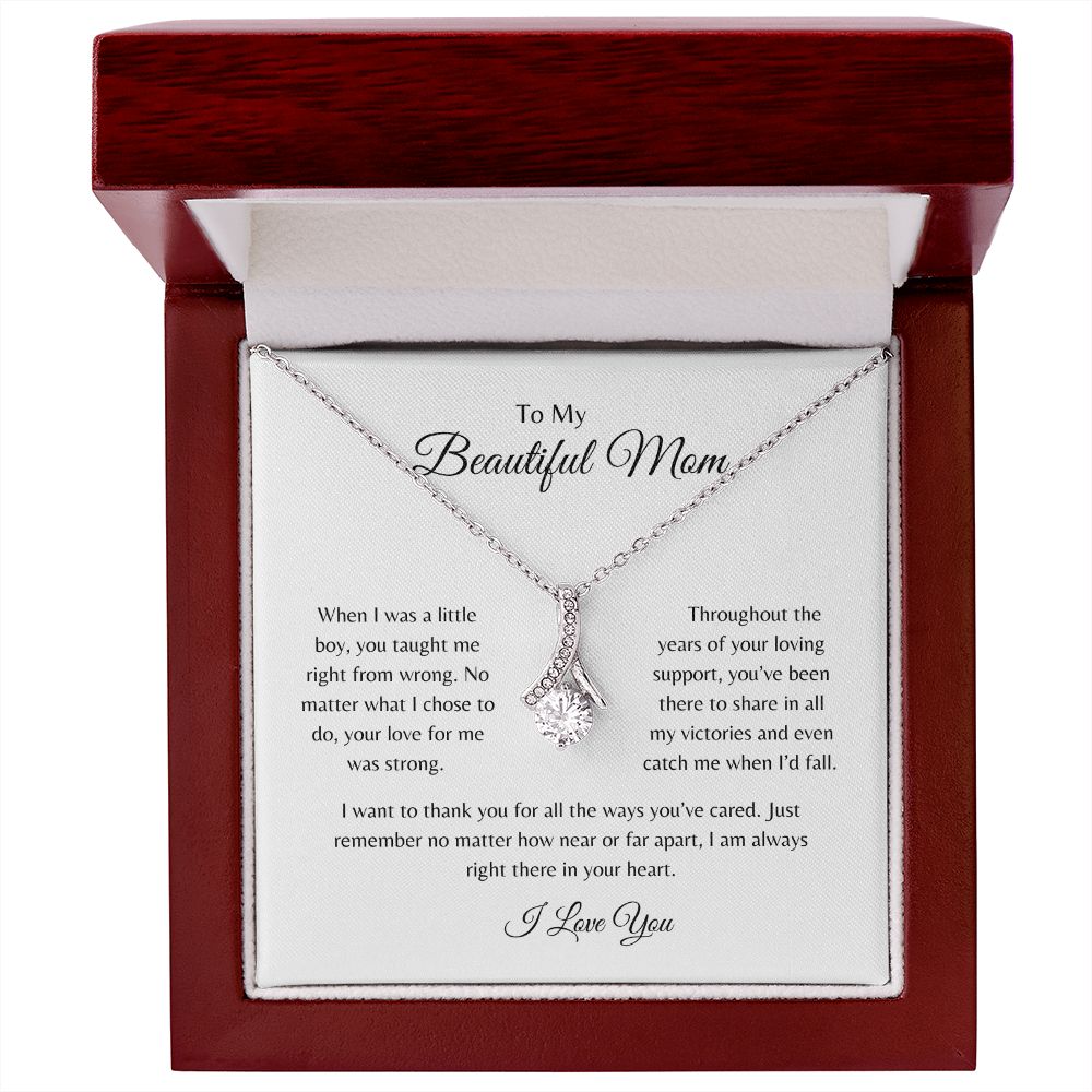 To My Beautiful Mom | Thank You Alluring Beauty Necklace From Son