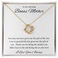 To My Amazing Bonus Mother | Loving Me Love Knot Necklace