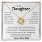 To My Daughter | Believe Love Knot Necklace