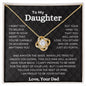 To My Daughter | Promise Love Knot Necklace
